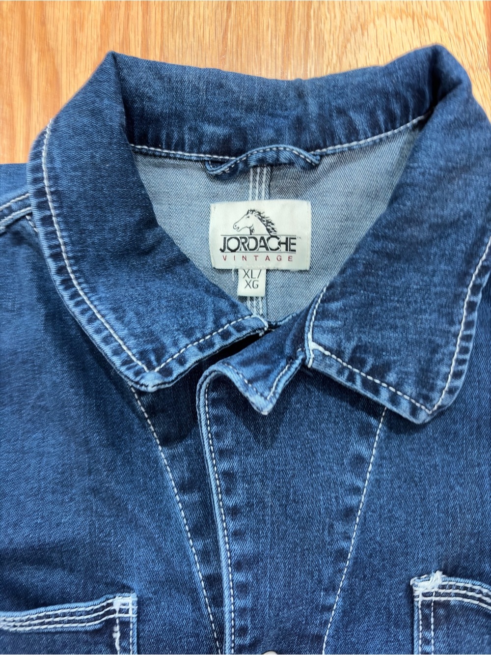 Jordache Women's Dark Blue Denim Jumpsuit - Picture 3 of 3